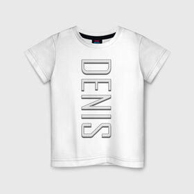 Детская футболка хлопок с принтом Denis-art в Екатеринбурге, 100% хлопок | круглый вырез горловины, полуприлегающий силуэт, длина до линии бедер | art | denis | denis art | name | name denis | денис | имена | имя | имя денис
