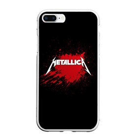 Чехол для iPhone 7Plus/8 Plus матовый с принтом Metallica в Екатеринбурге, Силикон | Область печати: задняя сторона чехла, без боковых панелей | band | blood | metal | metallica | music | rock | атрибутика | группа | кровь | метал | музыка | рок