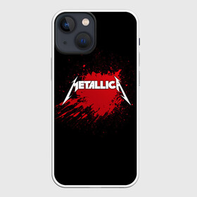 Чехол для iPhone 13 mini с принтом Metallica в Екатеринбурге,  |  | band | blood | metal | metallica | music | rock | атрибутика | группа | кровь | метал | музыка | рок
