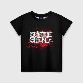Детская футболка 3D с принтом Suicide Silence в Екатеринбурге, 100% гипоаллергенный полиэфир | прямой крой, круглый вырез горловины, длина до линии бедер, чуть спущенное плечо, ткань немного тянется | band | blood | metal | music | rock | suicide silence | атрибутика | группа | кровь | метал | музыка | рок