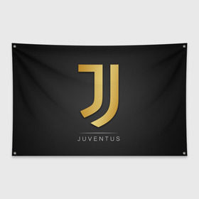 Флаг-баннер с принтом Juventus Gold Edition в Екатеринбурге, 100% полиэстер | размер 67 х 109 см, плотность ткани — 95 г/м2; по краям флага есть четыре люверса для крепления | champions | italy | jeep | juventus | league | италия | лига | чемпионов | ювентус