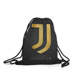 Рюкзак-мешок 3D с принтом Juventus Gold Edition в Екатеринбурге, 100% полиэстер | плотность ткани — 200 г/м2, размер — 35 х 45 см; лямки — толстые шнурки, застежка на шнуровке, без карманов и подкладки | Тематика изображения на принте: champions | italy | jeep | juventus | league | италия | лига | чемпионов | ювентус