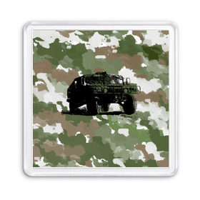 Магнит 55*55 с принтом Jeep в Екатеринбурге, Пластик | Размер: 65*65 мм; Размер печати: 55*55 мм | 23 февраля | hummer | jeep | авто | армейская | армия | внедорожник | военная | джип | камуфляж | милитари | россия | хамер