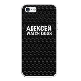 Чехол для iPhone 5/5S матовый с принтом Алексей Watch Dogs в Екатеринбурге, Силикон | Область печати: задняя сторона чехла, без боковых панелей | Тематика изображения на принте: алексей | алеша | леша