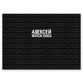 Поздравительная открытка с принтом Алексей Watch Dogs в Екатеринбурге, 100% бумага | плотность бумаги 280 г/м2, матовая, на обратной стороне линовка и место для марки
 | Тематика изображения на принте: алексей | алеша | леша