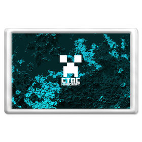 Магнит 45*70 с принтом Стас в стиле Minecraft в Екатеринбурге, Пластик | Размер: 78*52 мм; Размер печати: 70*45 | крипер | майнкрафт | станислав