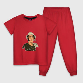Детская пижама хлопок с принтом Kizaru в Екатеринбурге, 100% хлопок |  брюки и футболка прямого кроя, без карманов, на брюках мягкая резинка на поясе и по низу штанин
 | Тематика изображения на принте: kizaru | yan kee | барселона | кизару | рэпер | ян кии
