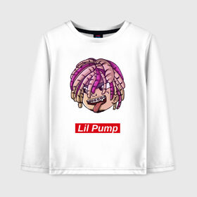 Детский лонгслив хлопок с принтом Lil Pump в Екатеринбурге, 100% хлопок | круглый вырез горловины, полуприлегающий силуэт, длина до линии бедер | face | gang | lil | pump | rap | качер | лил | маленький | насос | памп | репер | рэпер | рэппер | с дредами