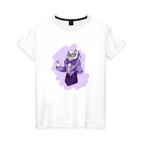 Женская футболка хлопок с принтом King Dice в Екатеринбурге, 100% хлопок | прямой крой, круглый вырез горловины, длина до линии бедер, слегка спущенное плечо | cuphead | капхед | компьтерная игра