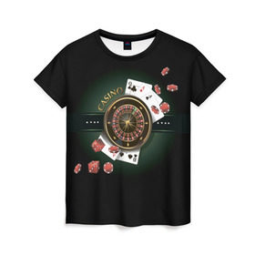 Женская футболка 3D с принтом Покер Старс в Екатеринбурге, 100% полиэфир ( синтетическое хлопкоподобное полотно) | прямой крой, круглый вырез горловины, длина до линии бедер | игра | казино | каре | карты | роял | сет | стрит | туз | удача | флеш | фул | хаус