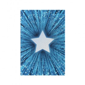 Обложка для паспорта матовая кожа с принтом Звезда в Екатеринбурге, натуральная матовая кожа | размер 19,3 х 13,7 см; прозрачные пластиковые крепления | взрыв | звезда | звездочка | космос | огонёк | свет