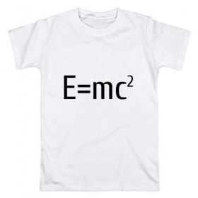 Мужская футболка хлопок с принтом Теория относительности в Екатеринбурге, 100% хлопок | прямой крой, круглый вырез горловины, длина до линии бедер, слегка спущенное плечо. | 