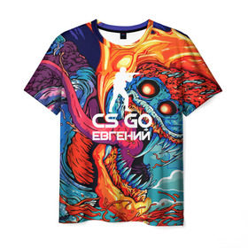 Мужская футболка 3D с принтом Евгений в стиле CS GO в Екатеринбурге, 100% полиэфир | прямой крой, круглый вырез горловины, длина до линии бедер | женя | имена | скоростной зверь