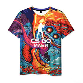 Мужская футболка 3D с принтом Илья в стиле CS GO в Екатеринбурге, 100% полиэфир | прямой крой, круглый вырез горловины, длина до линии бедер | hyper beast | кс го | скоростной зверь