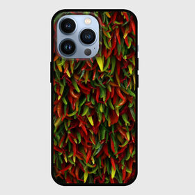 Чехол для iPhone 13 Pro с принтом Перчики в Екатеринбурге,  |  | Тематика изображения на принте: веган | вегетарианец | еда | красный | овощи | острый | паттерн | перец | перчик | приправа | пряности | стручки | стручковый | стручок | урожай | чили