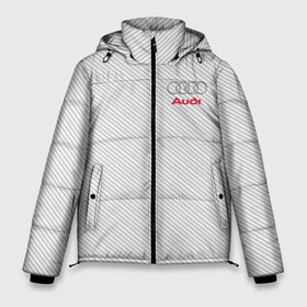 Мужская зимняя куртка 3D с принтом AUDI CARBON в Екатеринбурге, верх — 100% полиэстер; подкладка — 100% полиэстер; утеплитель — 100% полиэстер | длина ниже бедра, свободный силуэт Оверсайз. Есть воротник-стойка, отстегивающийся капюшон и ветрозащитная планка. 

Боковые карманы с листочкой на кнопках и внутренний карман на молнии. | ауди | марка | машины