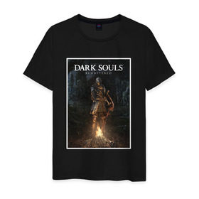 Мужская футболка хлопок с принтом Dark Souls Remastered в Екатеринбурге, 100% хлопок | прямой крой, круглый вырез горловины, длина до линии бедер, слегка спущенное плечо. | dark souls | praise the sun | you died | дарк соулс | темные души