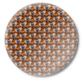 Значок с принтом Лисоньки фыр фыр в Екатеринбурге,  металл | круглая форма, металлическая застежка в виде булавки | cute | камуфляж | лес | лиса | лисица | лисичка | лисоньки | милитари | милый | охота | с языком | фыр фыр