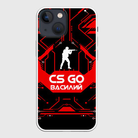 Чехол для iPhone 13 mini с принтом Counter Strike Василий в Екатеринбурге,  |  | awp | counter strike | cs go | game | name | skin | авп | василий | игры | имена | имя | линии | монстр | оружие | скин | текстуры