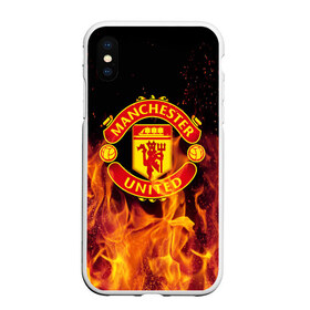 Чехол для iPhone XS Max матовый с принтом FC Manchester United в Екатеринбурге, Силикон | Область печати: задняя сторона чехла, без боковых панелей | fc manchester united | manchester | манчестер юнайтед | футбол