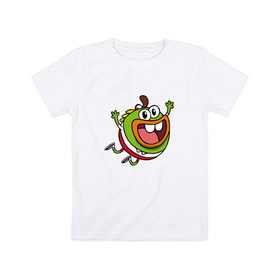 Детская футболка хлопок с принтом Быдыщ в Екатеринбурге, 100% хлопок | круглый вырез горловины, полуприлегающий силуэт, длина до линии бедер | breadwinners | buhdeuce | swaysway | быдыщ | хлебоутки | шлеп шлеп