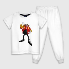 Детская пижама хлопок с принтом Doctor Eggman в Екатеринбурге, 100% хлопок |  брюки и футболка прямого кроя, без карманов, на брюках мягкая резинка на поясе и по низу штанин
 | 