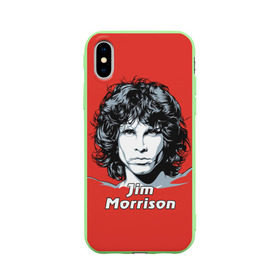 Чехол для Apple iPhone X силиконовый матовый с принтом Jim Morrison в Екатеринбурге, Силикон | Печать на задней стороне чехла, без боковой панели | the doors | автор песен | вокалист | джим моррисон | звезда | музыка | певец | поэт | рок | рок музыка | фронтмен
