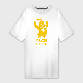 Платье-футболка хлопок с принтом Praise the sun в Екатеринбурге,  |  | dark souls | dark souls 3
