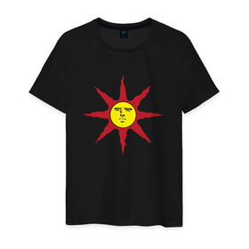 Мужская футболка хлопок с принтом Удовлетворение в Екатеринбурге, 100% хлопок | прямой крой, круглый вырез горловины, длина до линии бедер, слегка спущенное плечо. | dark souls | dark souls 3