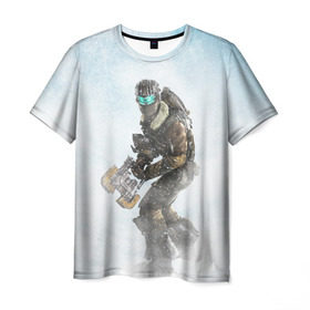 Мужская футболка 3D с принтом Dead Space в Екатеринбурге, 100% полиэфир | прямой крой, круглый вырез горловины, длина до линии бедер | dead | space | айзек | вирус | зомби | игра | ишимура | кларк | космос | костюм | мёртвый | монстр