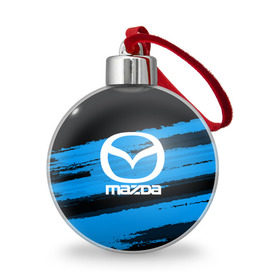 Ёлочный шар с принтом Mazda MOTORs Blue в Екатеринбурге, Пластик | Диаметр: 77 мм | Тематика изображения на принте: 