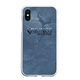 Чехол для iPhone XS Max матовый с принтом Vikings в Екатеринбурге, Силикон | Область печати: задняя сторона чехла, без боковых панелей | midgard | viking | wolves | викинги | воин | волк | игра