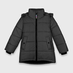 Зимняя куртка для девочек 3D с принтом Black&White 3 в Екатеринбурге, ткань верха — 100% полиэстер; подклад — 100% полиэстер, утеплитель — 100% полиэстер. | длина ниже бедра, удлиненная спинка, воротник стойка и отстегивающийся капюшон. Есть боковые карманы с листочкой на кнопках, утяжки по низу изделия и внутренний карман на молнии. 

Предусмотрены светоотражающий принт на спинке, радужный светоотражающий элемент на пуллере молнии и на резинке для утяжки. | Тематика изображения на принте: black | blackwhite | white | белое | линии | полоски | черное