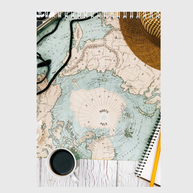 Скетчбук с принтом Тайна путешествия в Екатеринбурге, 100% бумага
 | 48 листов, плотность листов — 100 г/м2, плотность картонной обложки — 250 г/м2. Листы скреплены сверху удобной пружинной спиралью | авантюра | карта | путешественник | турист