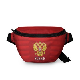 Поясная сумка 3D с принтом Olympic Russia 2018 в Екатеринбурге, 100% полиэстер | плотная ткань, ремень с регулируемой длиной, внутри несколько карманов для мелочей, основное отделение и карман с обратной стороны сумки застегиваются на молнию | 
