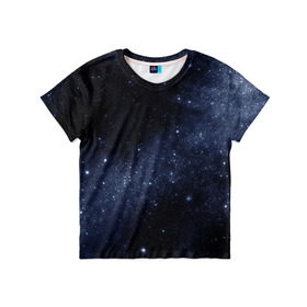 Детская футболка 3D с принтом Звёздное небо в Екатеринбурге, 100% гипоаллергенный полиэфир | прямой крой, круглый вырез горловины, длина до линии бедер, чуть спущенное плечо, ткань немного тянется | вселенная | звёзды | земля | космос | плеяды | пространство