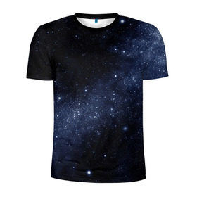 Мужская футболка 3D спортивная с принтом Звёздное небо в Екатеринбурге, 100% полиэстер с улучшенными характеристиками | приталенный силуэт, круглая горловина, широкие плечи, сужается к линии бедра | вселенная | звёзды | земля | космос | плеяды | пространство