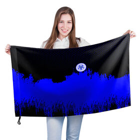 Флаг 3D с принтом Leicester City Original в Екатеринбурге, 100% полиэстер | плотность ткани — 95 г/м2, размер — 67 х 109 см. Принт наносится с одной стороны | 