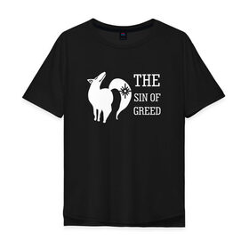 Мужская футболка хлопок Oversize с принтом The sin of greed в Екатеринбурге, 100% хлопок | свободный крой, круглый ворот, “спинка” длиннее передней части | anime | nanatsu no taizai | seven deadly sins | аниме