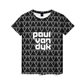 Женская футболка 3D с принтом Paul Van Dyk в Екатеринбурге, 100% полиэфир ( синтетическое хлопкоподобное полотно) | прямой крой, круглый вырез горловины, длина до линии бедер | paul van dyk | ван | дайк | дук | дюк | маттиас пауль | паул | пауль | пол
