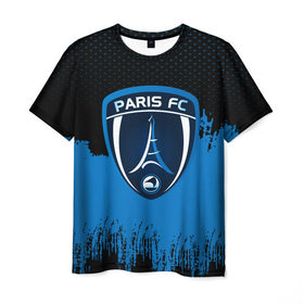 Мужская футболка 3D с принтом FC Paris Original uniform в Екатеринбурге, 100% полиэфир | прямой крой, круглый вырез горловины, длина до линии бедер | football | soccer | париж
