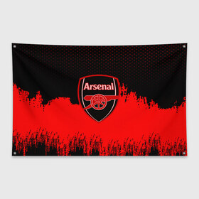 Флаг-баннер с принтом FC Arsenal Original uniform в Екатеринбурге, 100% полиэстер | размер 67 х 109 см, плотность ткани — 95 г/м2; по краям флага есть четыре люверса для крепления | football | soccer | арсенал