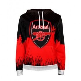 Женская толстовка 3D с принтом FC Arsenal Original uniform в Екатеринбурге, 100% полиэстер  | двухслойный капюшон со шнурком для регулировки, мягкие манжеты на рукавах и по низу толстовки, спереди карман-кенгуру с мягким внутренним слоем. | football | soccer | арсенал