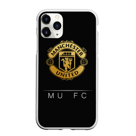 Чехол для iPhone 11 Pro Max матовый с принтом MU Gold в Екатеринбурге, Силикон |  | champions | england | league | manchester | united | лига | манчестер | чемпионов | юнайтед