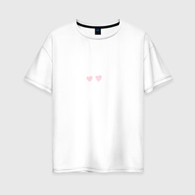 Женская футболка хлопок Oversize с принтом No love skull в Екатеринбурге, 100% хлопок | свободный крой, круглый ворот, спущенный рукав, длина до линии бедер
 | guccigang | hearts | nolove | дремин | ивандремин | любовь | нелюбовь | сердечки | сердце | фэйс | череп
