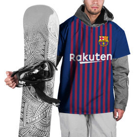 Накидка на куртку 3D с принтом Messi home 18-19 в Екатеринбурге, 100% полиэстер |  | barcelona | champions | league | lionel | messi | spain | барселона | испания | лига | лионель | месси | чемпионов