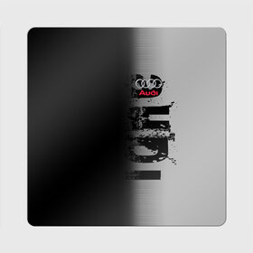 Магнит виниловый Квадрат с принтом AUDI SPORT в Екатеринбурге, полимерный материал с магнитным слоем | размер 9*9 см, закругленные углы | Тематика изображения на принте: audi | ауди | марка | машины