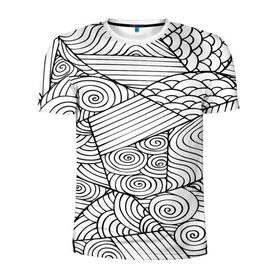 Мужская футболка 3D спортивная с принтом love texture black в Екатеринбурге, 100% полиэстер с улучшенными характеристиками | приталенный силуэт, круглая горловина, широкие плечи, сужается к линии бедра | 