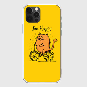 Чехол для iPhone 12 Pro Max с принтом Be Happy cat в Екатеринбурге, Силикон |  | Тематика изображения на принте: cat | домашние любимцы | животные | котики | котэ | котята | любовь | милые