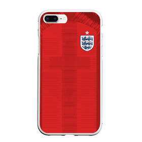 Чехол для iPhone 7Plus/8 Plus матовый с принтом England away WC 2018 в Екатеринбурге, Силикон | Область печати: задняя сторона чехла, без боковых панелей | Тематика изображения на принте: cup | england | fifa | russia | world | англия | мира | россия | чемпионат